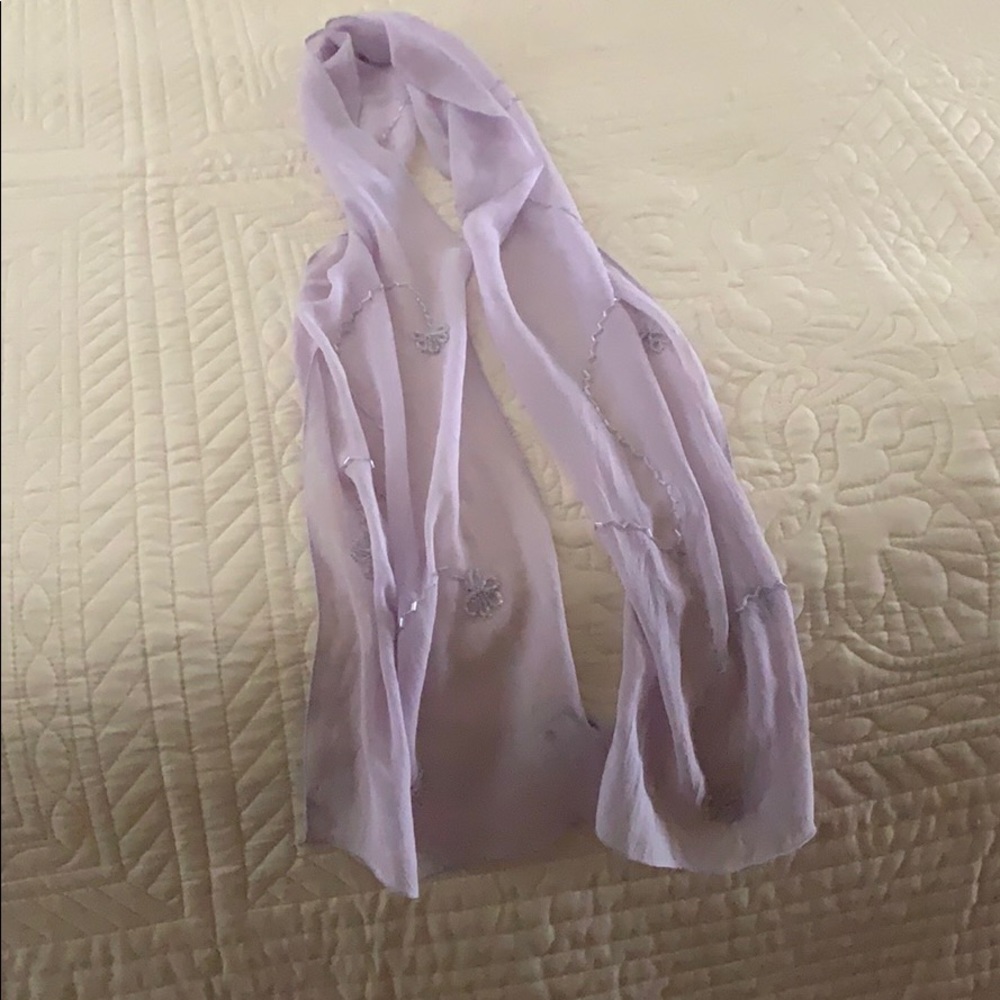 A lavender scarf